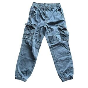 American Eagle Green Stretch Jogger Cargo Pants Elastic Waist Size 8R 90's Y2K